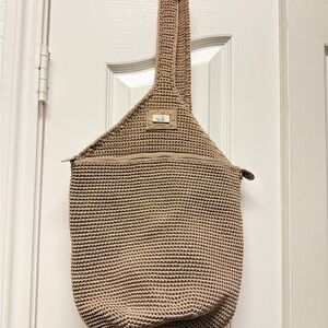 The Sak Tan Crochet Shoulder Bag